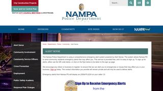 Alert Sense | Nampa, ID - Official Website - Nampa Police Department