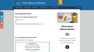 Free Typing Certificate - Alfa Typing