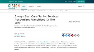 Always Best Care Senior Services Recognizes Franchisee Of The Year