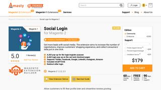 Magento 2 Social Login Extension by Amasty