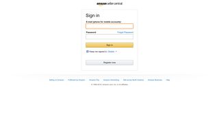 Amazon Sign In - Amazon Seller Central