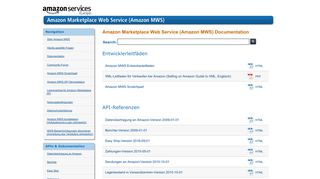 Amazon Marketplace Web Service (Amazon MWS) Documentation