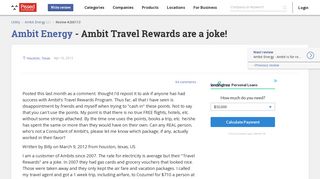 Ambit Energy - Ambit Travel Rewards are a joke! Jan 03, 2019 ...
