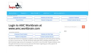 Login to AMC Workbrain at www.amc.workbrain.com | Login OZ