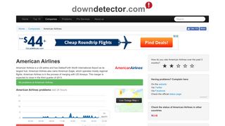 American Airlines current status | Downdetector