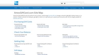 Site Map | American Express Gift Cards - AMEX gift card
