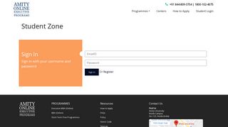 Student Zone - Amity Online