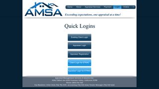 amsa | Login - Appraisal Management Services of America