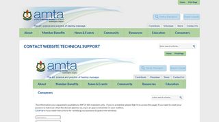 Contact Website Technical Support - American Massage ... - AMTA-WA