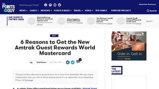 6 Reasons to Get the New Amtrak Guest Rewards MasterCard