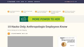 Anthropologie Hacks Only Employees Know - Anthropologie Store ...