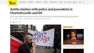 Unite the Right rally 2018: antifa attacks police and journalists in ... - Vox