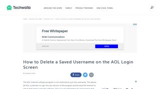 How to Delete a Saved Username on the AOL Login Screen ...