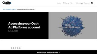 Accessing your Oath Ad Platforms account