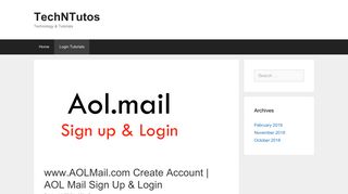 www.AOLMail.com Create Account | AOL Mail Sign Up & Login ...