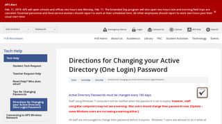 Directions for Changing your Active Directory (One Login) Password ...