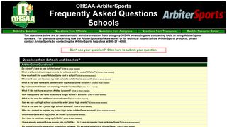 OHSAA - ArbiterSports FAQs