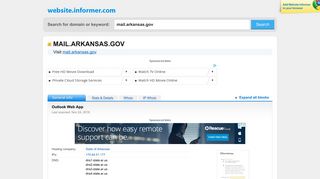 mail.arkansas.gov at WI. Outlook Web App - Website Informer