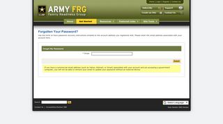 Login: Forgotten Your Password? - Army FRG