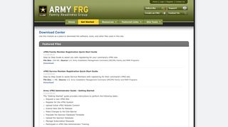 Army FRG: Download Center