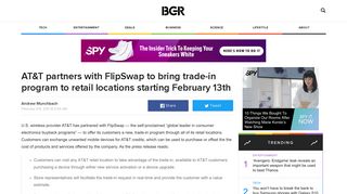 AT&T partners with FlipSwap to bring trade-in program to retail ...