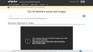 Art market, auction sales and artist's prices and indices - Artprice, the ...