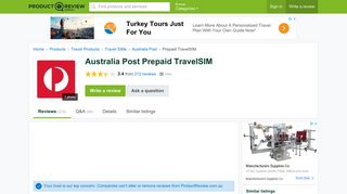 Australia Post Prepaid TravelSIM Reviews - ProductReview.com.au