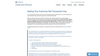 Getting Your Authorize.Net Transaction Key - Credit Card Terminal for ...