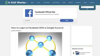 How to Login to Facebook With a Google Account | It Still Works