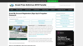 Avast My Account Registration & Forgotten Password - GetAvast.net