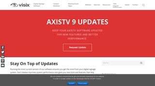 Digital Signage Software Updates | Update Visix AxisTV 9 Software