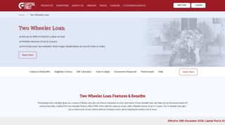 Apply for Two Wheeler Loan | Capital First