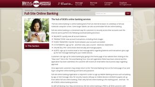 BOB - Full-Site Online Banking
