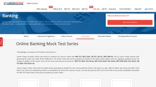 Bank PO Test Series Online: IBPS, SBI PO Mocks - Career Power