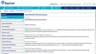 Team Member Remote Access - BayCare