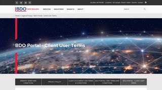 BDO Portal - Client User Terms - BDO