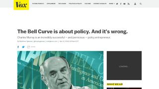 Charles Murray's The Bell Curve about Race and IQ has bad policy ...