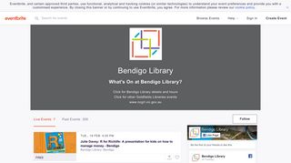 Bendigo Library Events | Eventbrite
