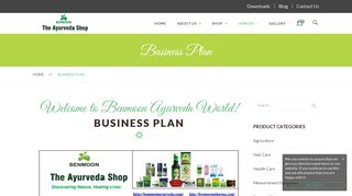 Business Plan - Benmoon Ayurveda World
