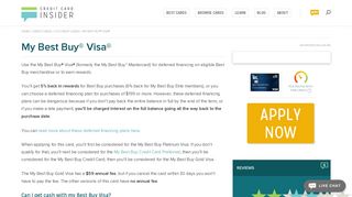 My Best Buy Visa - Info & Reviews - Credit Card Insider