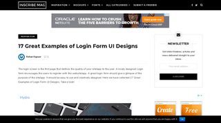 17 Great Examples of Login Form UI Designs - Inscribe Mag