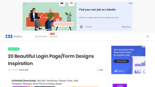 20 Beautiful Login Page/Form Designs Inspiration - CSS Author
