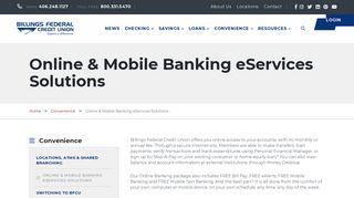 Online & Mobile Banking eServices Solutions - Billings Federal Credit ...