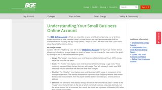 Understanding Your Small Business Online Account ... - BGE.com