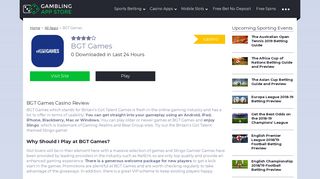 Our BGT Games App Review | Gambling App Store.Net
