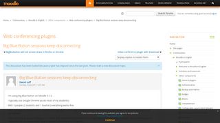 Moodle in English: Big Blue Button sessions keep disconnecting ...
