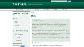 Email - Information Technology Services - Binghamton University