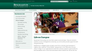 Binghamton University - Binghamton University Living on Campus
