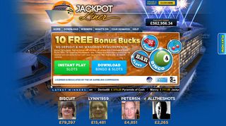 10 Free Bonus Bucks | Play Bingo at Jackpot Liner