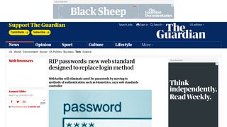 RIP passwords: new web standard designed to replace login method ...
